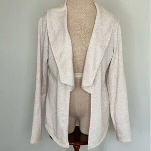 Champion Fly Away Shawl Collar Open Front Workout Tan Cardigan Size Large